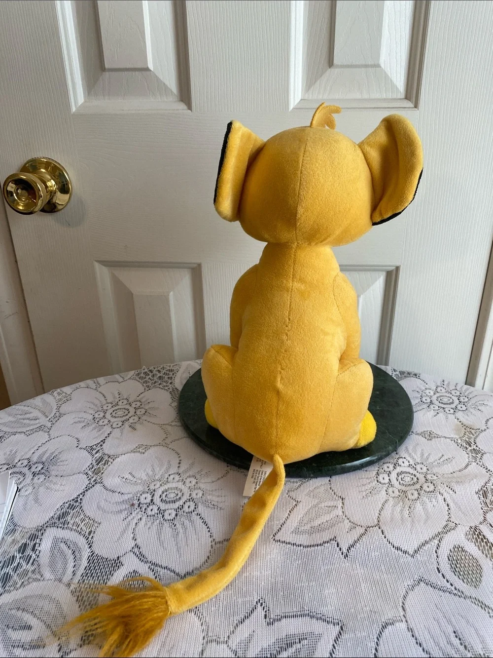 Disney Yellow Simba Plush Lion Cub with Pink Nose Cuddle and Play Time
